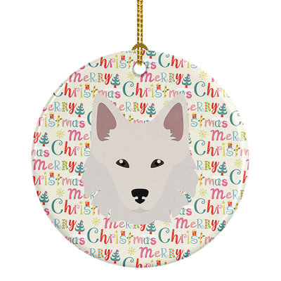 Ornement suspendu danois Spitz Merry Christmas