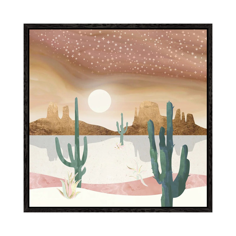Honey Sky - Print on Canvas, Black Framed, 45.72 cm H x 45.72 cm W