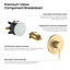 Ensemble de robinet de douche complet à pression équilibrée circulaire avec bec de baignoire-134155054