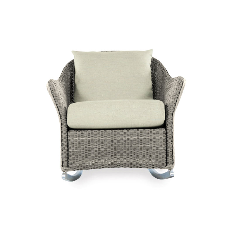 Weekend Retreat Outdoor Rocker Chair, Pewter, Charlotte Sparrow
