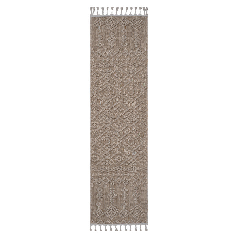 LOOM & LUXE Collection Natural /Traditional Indoor/Outdoor Area Rug, Runner 2'2" x 8'