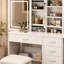 Bureau de coiffeuse Fashion avec miroir et lumières pour maquillage avec tiroirs