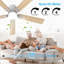 132cm 5 - Blade LED Ceiling Fan with Remote Control and Light Kit Included