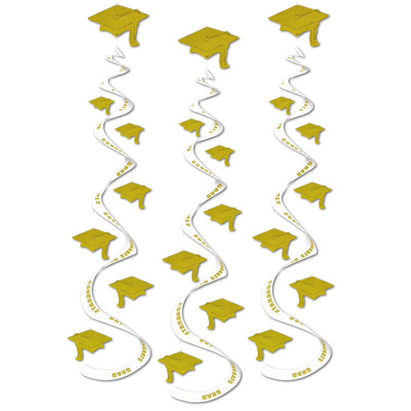 Graduation Disposable Party Supplies, Gold