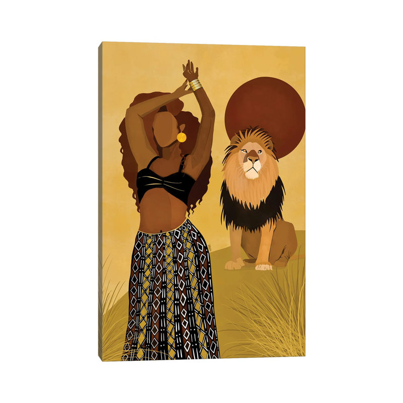 Maya par Bria Nicole-impression d’art graphique, Pas de tapis, H 60 po x l 40po x P 1,5 po, Toile tendue