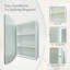 Armoire à pharmacie avec rangement, armoire de salle de bain à fixation en surface ou encastrée avec tablettes réglables, sans assemblage-1067800721