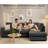 100" Modern L-Shaped Convertible Sectional - Chenille Upholstery & Solid Wood Frame-542070259