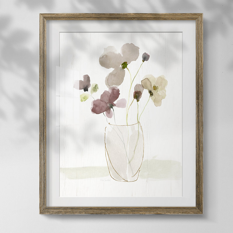 «Zen Shapes I», reproduction encadrée, Papier avec cadre noyer, Oui