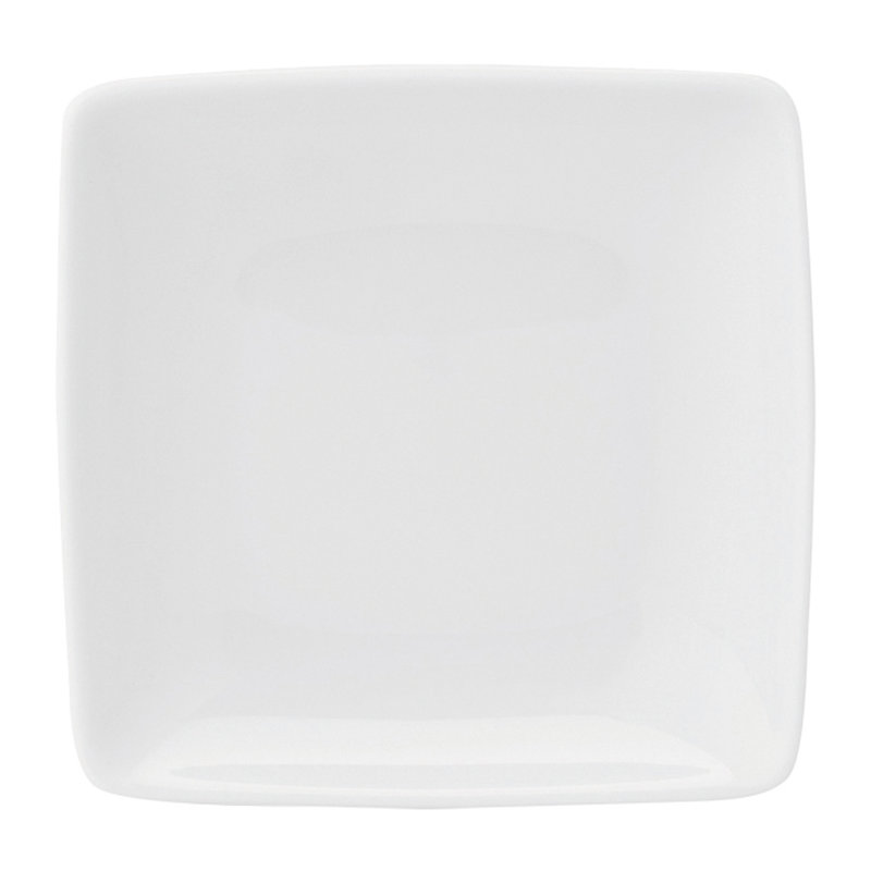 Carré White Porcelain China Butter Dish