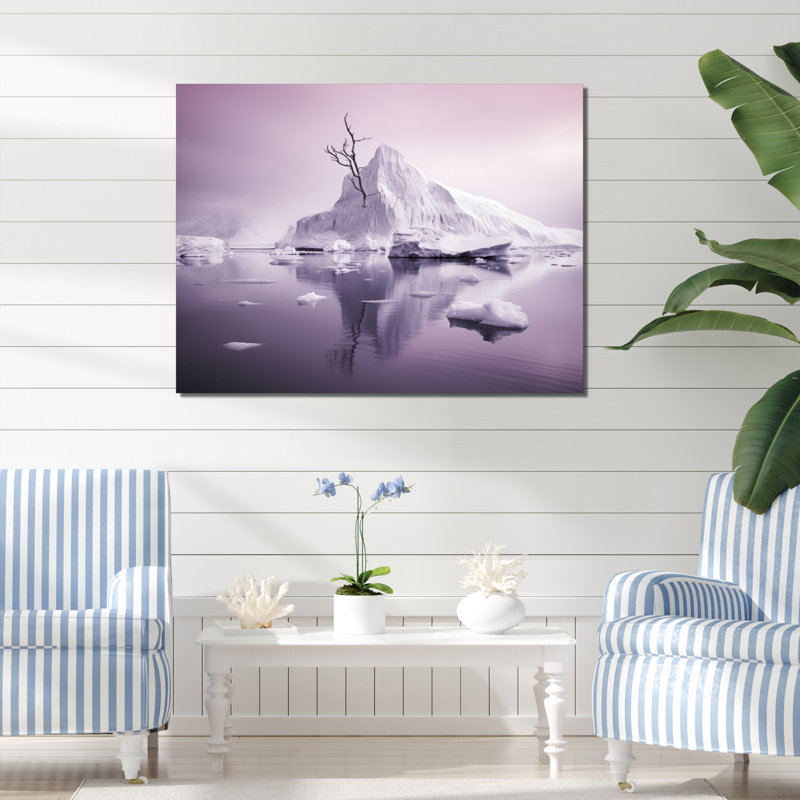 " Pink Purple Iceberg Arctic Elegance ", Toile tendue, H 24 po x l 32 po x P 1 po