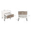 Table de chevet cannelée 20 po à 1 tiroir | Table de chevet rustique gris et blanc | Idée cadeau-903489647
