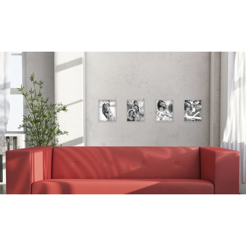 Silver Metal Matte Picture Frame with Mat