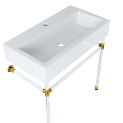 Modway Redeem 32" Acrylic Wall-Mount Bathroom Vanity