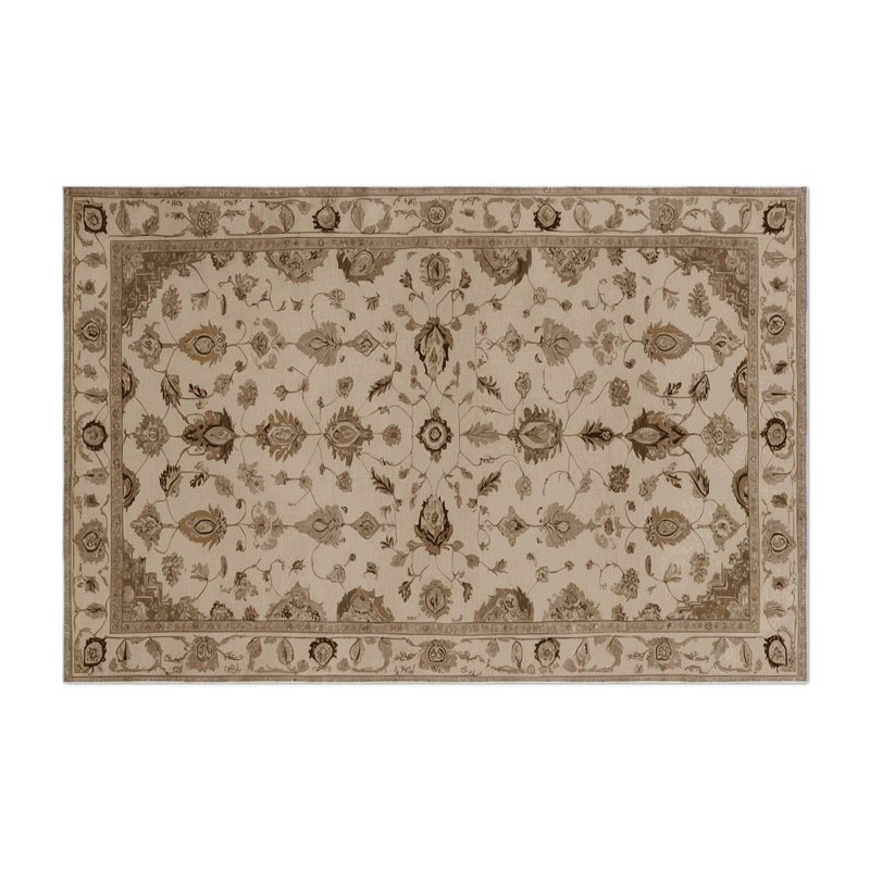 Tapis gris d'intérieur et d'extérieur Tabriz, Rectangulaire 3 pi x 5 pi