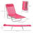 Outsunny 2 Piece Folding Chaise Lounge Chairs, Pool Sun Tanning Chairs, Outdoor Lounge Chairs with 6-Position Reclining Back, Breathable Mesh Seat, Headrest for Beach, Yard, Patio-213540133