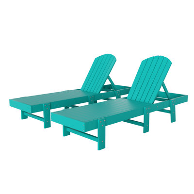 Ensemble de chaises longues inclinables 77,6 po Geoff