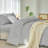 100% Washed Cotton Striped Duvet Cover Set Linen Like Comforter Set-123164643-123164650