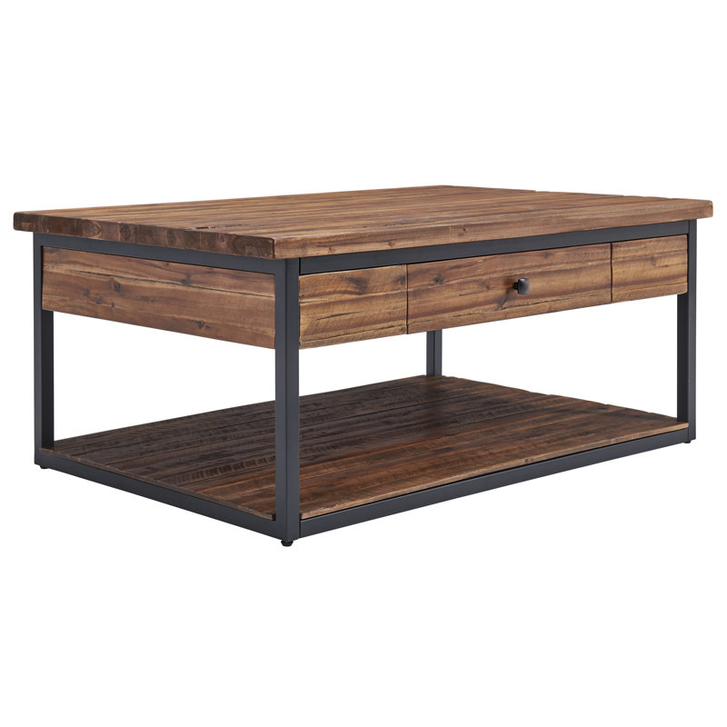 Table basse avec rangement en bois massif Sturminster