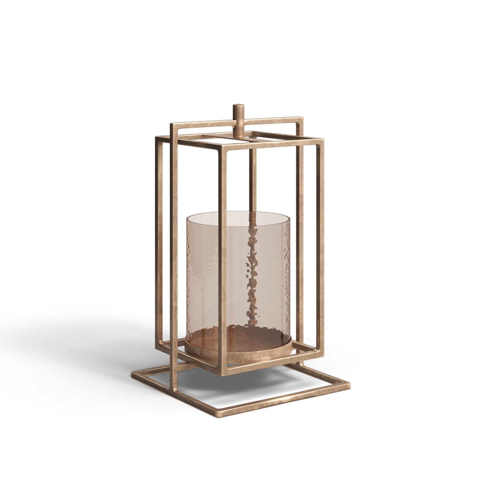 Iron Hurricane Candle Holder, 11.5" H x 7" W x 5.75" D