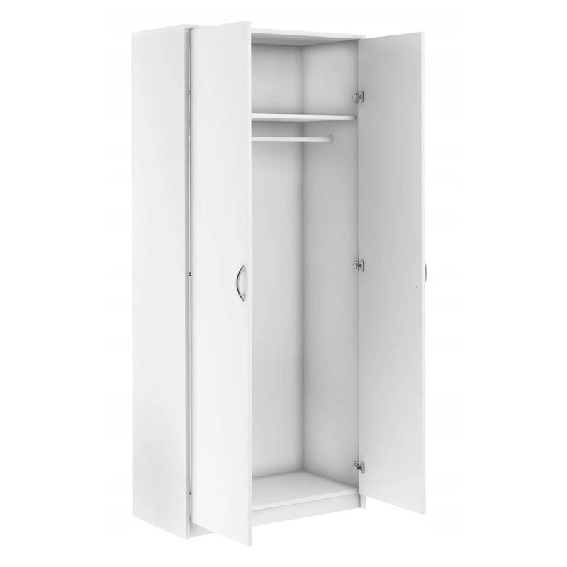 2 Door Wardrobe, White