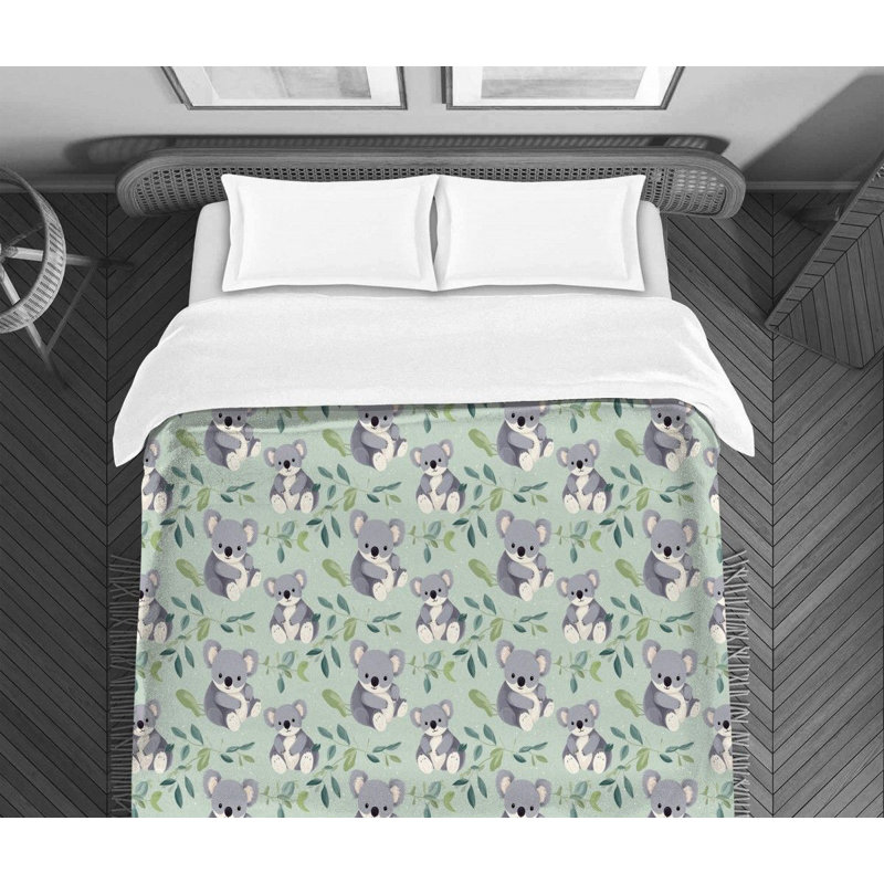Koala Eucalyptus LeavesAlexendra Bedding, Twin Comforter
