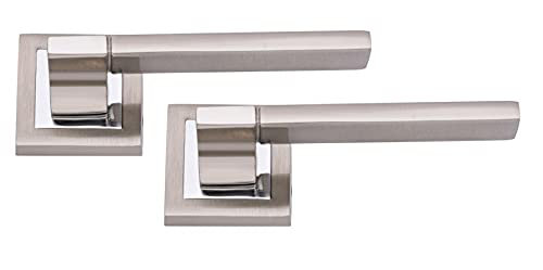 Aztec Door Handles Lever Latch on Square Rose