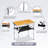 2 FT. Brown Patio Aluminium Folding Table With Mesh Storage Bag-1732192831
