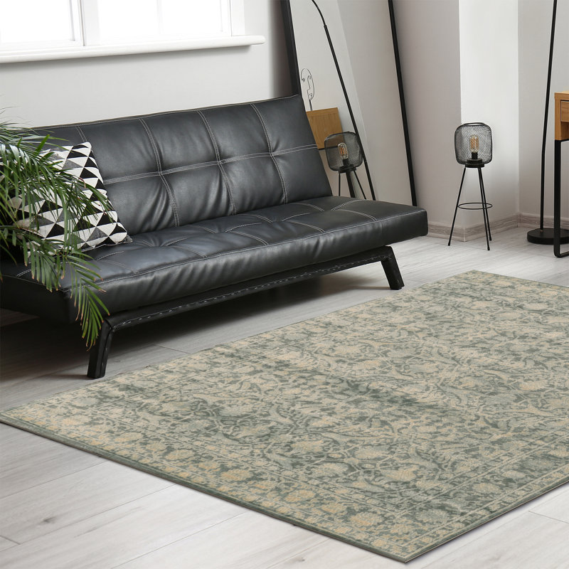 Benson Oriental Green Indoor Area Rug, Rectangle  7'10" x 10'6"