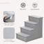 Petit escalier gris pour animaux de compagnie, jusqu'à 22 lb - Coussin pour faciliter et déplacer les escaliers, facilite la mobilité et le confort