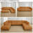 176" W 8-Piece Reversible Corduroy Modular Sectional -527781185
