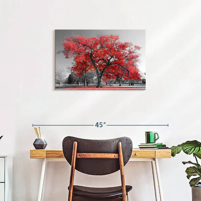 " Red Tree Canvas Print ", 20" H x 30" W x 1.25" D