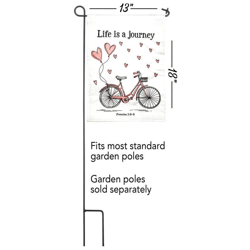 Drapeau de jardin en polyester/mélange de polyester à 2 côtés 18 x 13