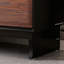 Armoire d'appoint en bois manufacturé noir massif