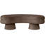 Banc rembourré en velours brun Zenna-1821666954