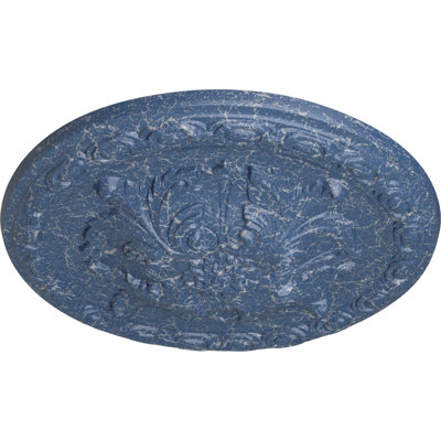 Endurathane Stockport Ceiling Medallion, 11 3/4"OD x 3/8"P, Hand-Painted Americana Crackle Finish
