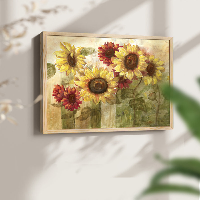 Sunflower's Delight -Framed Print - Restickable, H 8 po x l 10 po, Naturel