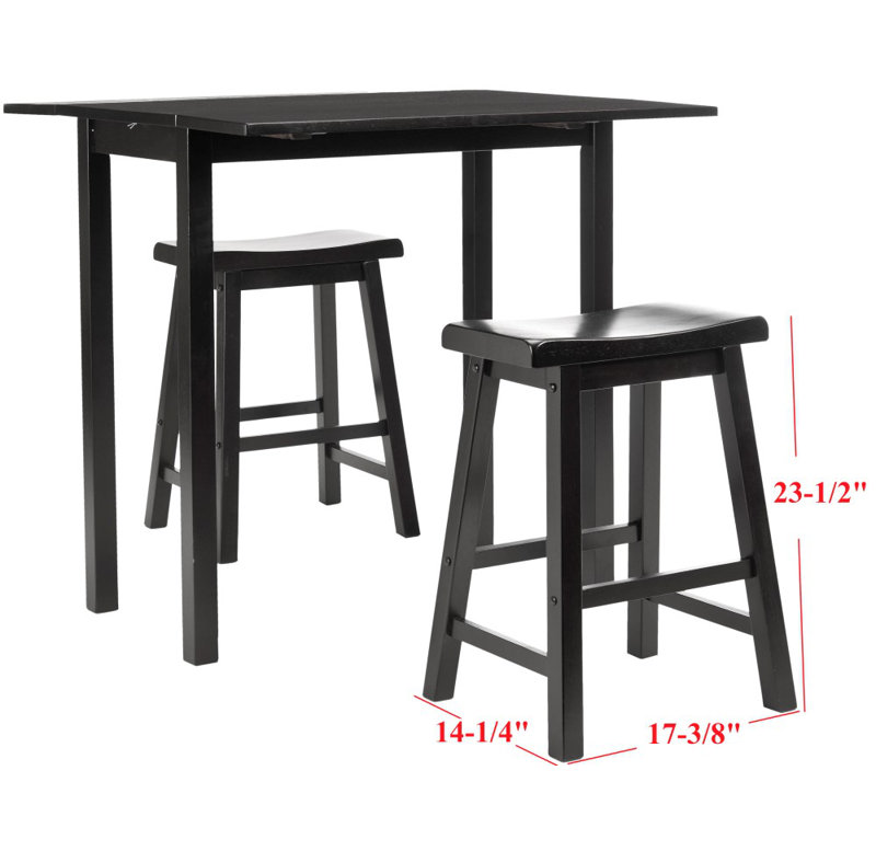 Stevphen 2 - Person Solid Wood Top Four Leg Dining Set