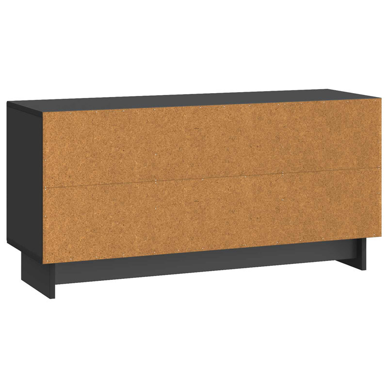 vidaXL TV Cabinet Engineered Wood Modern Entertainment Center Furniture Home, Black
