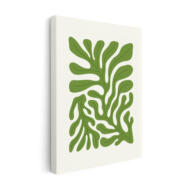 Feuilles de palmier tropicales no 1, H 18 po x l 24 po, Canevas, Sans cadre