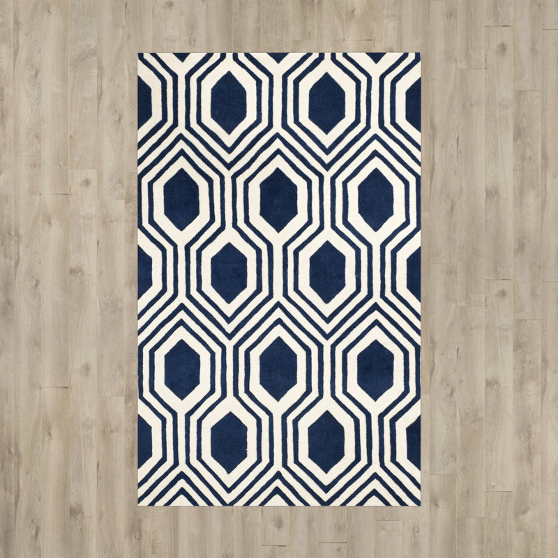 Tapis en laine touffeté à la main Deedie, Rectangle 8 pi x 10 pi