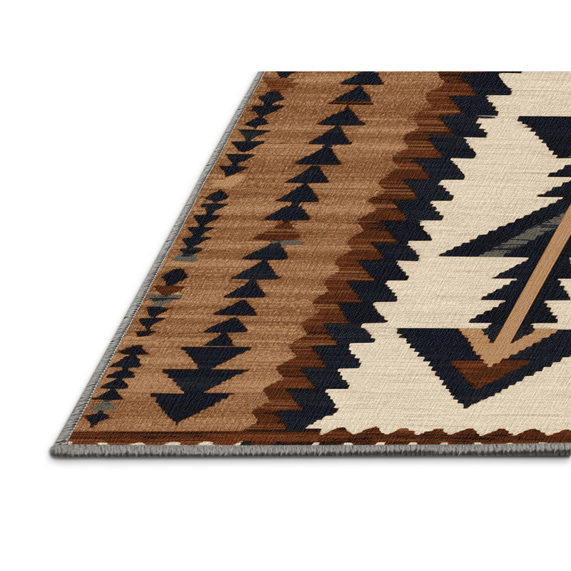  Tapis lavable à motif flèche Sud-Ouest, Tapis de couloir 2 pi x 5 pi