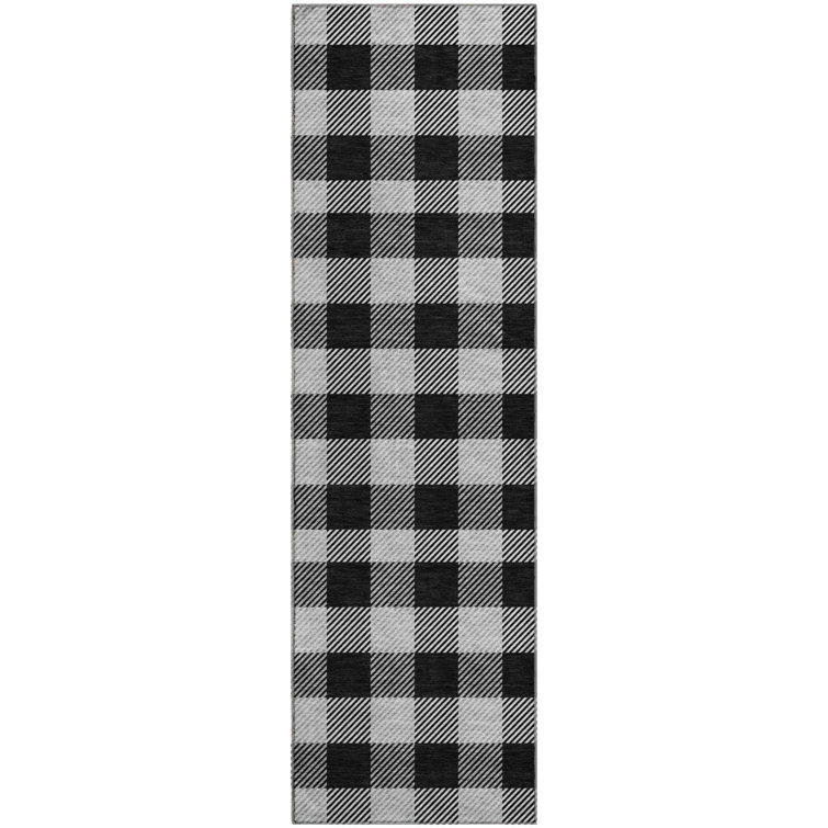 Premium Machine Washable Prisco Black Rug