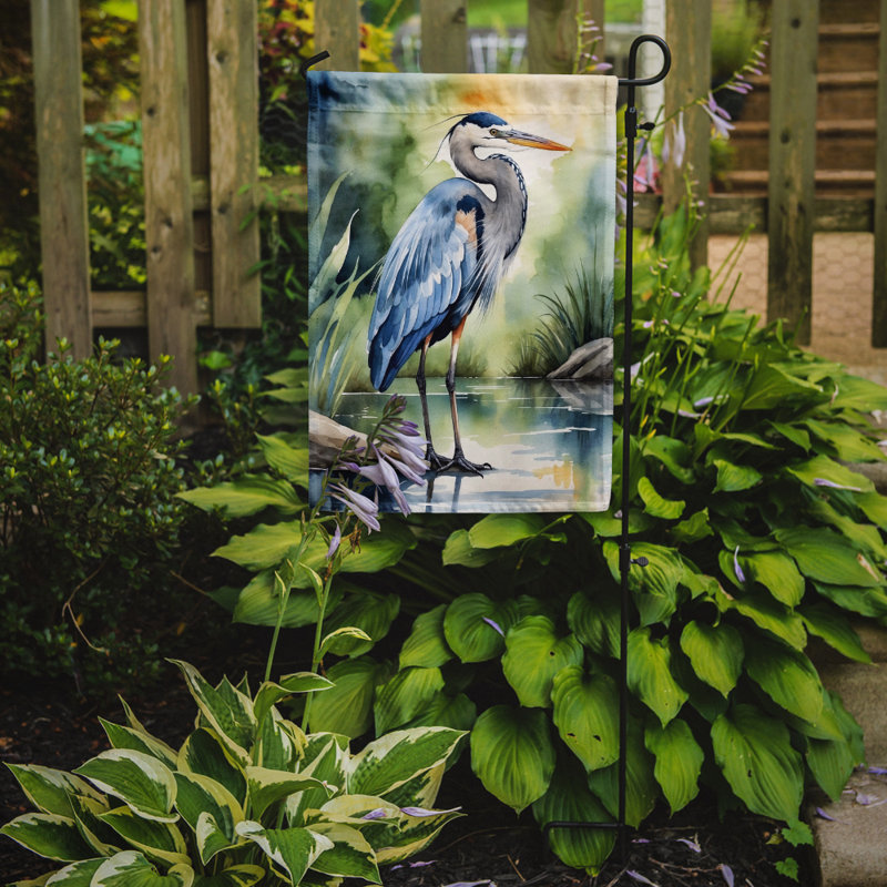 Drapeau de jardin Surfbird Bird, Grand héron bleu
