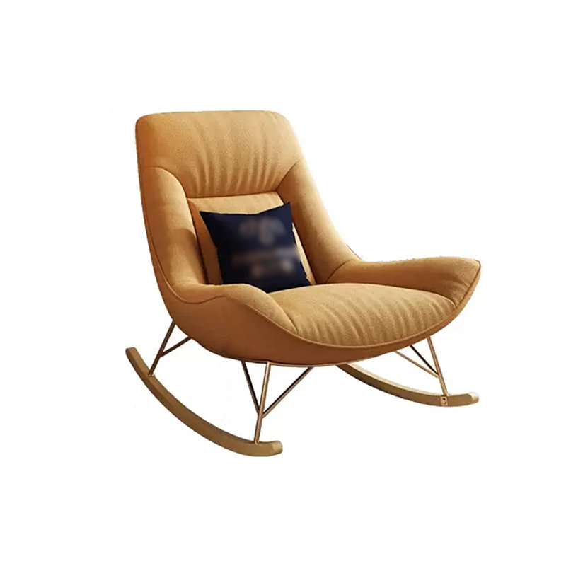 Fauteuil à bascule décontracté de salon chambre à coucher, Brun