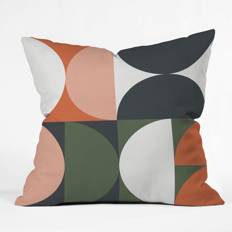 Coussin décoratif intérieur/extérieur vieil art studio mid century, 18 po x 18 po