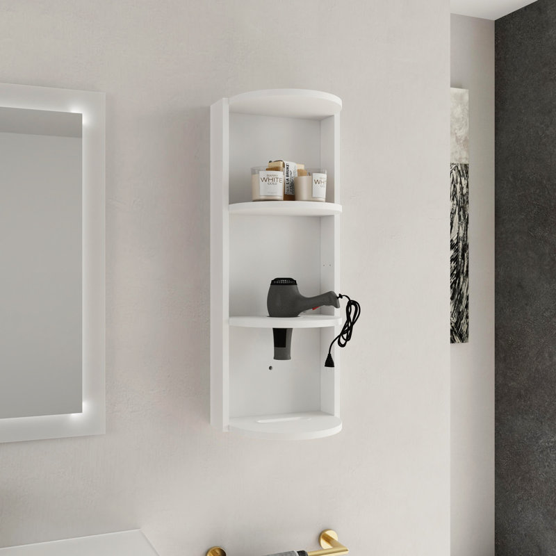 Tablettes flottantes modernes, support de rangement mural pour salle de bain 12 po, conception à fixation flottante