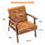 Havva 21.65'' Wide Tufted Artificial Leather Mid-Century Modern Armchair-1513007544