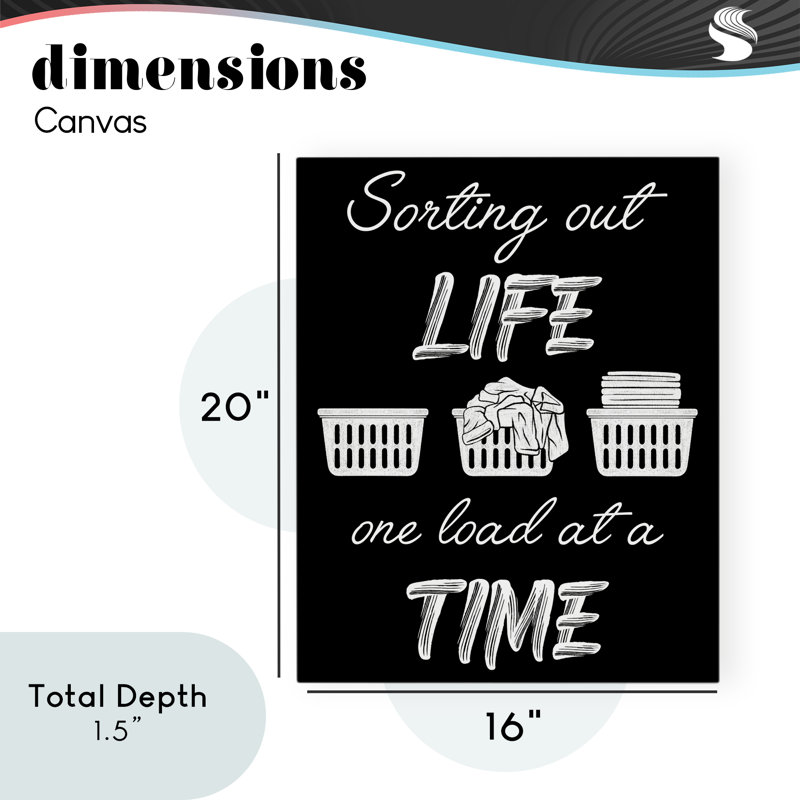 «Sorting Out Life Laundry Canvas», conception par Marcus Prime, H 20 po x l 16 po