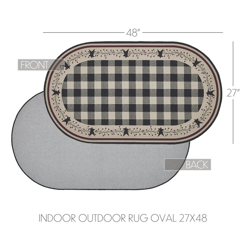 Tapis intérieur / extérieur Brom avec envers antidérapant, Ovale 2 pi 3 po x 4 pi