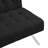 Wood Frame And Stainless Leg Black Bed With Foldable Design In Stainless Leg Waterproof Fabric-1598742027